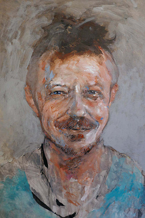 portrait of Ben - acrylic on composite board