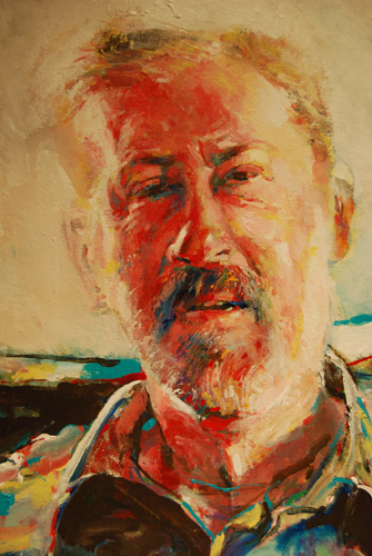 portrait of Graeme Innes - acrylic on canvas