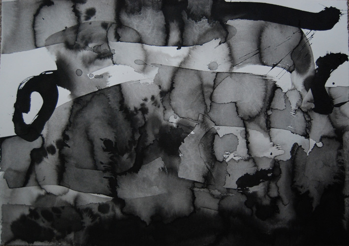 ink wash abstract image on paper